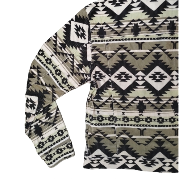 Wesc Sweden Corduroy Trucker Jacket Unisex Aztec Ethnic - Picture 8 of 10